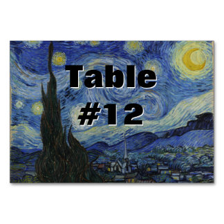 Starry Night Vincent van Gogh Painting Bordsnummer