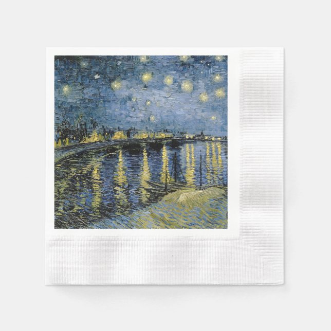 Starry Night Vincent van Gogh Pappersservett (Framsidan)