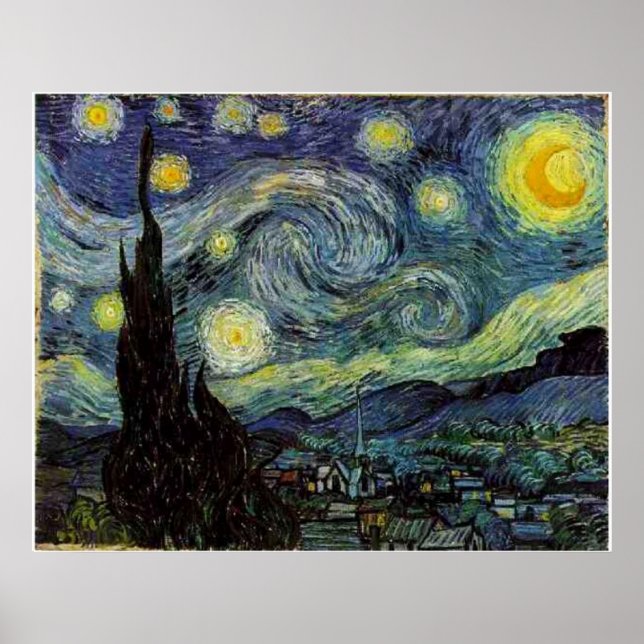 Starry Night,Vincent van Gogh Poster (Framsidan)