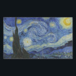 Starry Night Vincent van Gogh Rektangulärt Klistermärke<br><div class="desc">Denna vackra, rektangulära dekal av bra konst visar den nederländske poressionistiske målaren Vincent van Goghs berömd, "The Starry Night". Under sin vistelse på Saint Remy-asyl på 1880-talet skildrade van Gogh det rullande backe och cypress träd som han såg från sitt fönster. Han lade också till byn, som han inte kunde...</div>