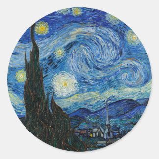 Starry Night | Vincent van Gogh Runt Klistermärke