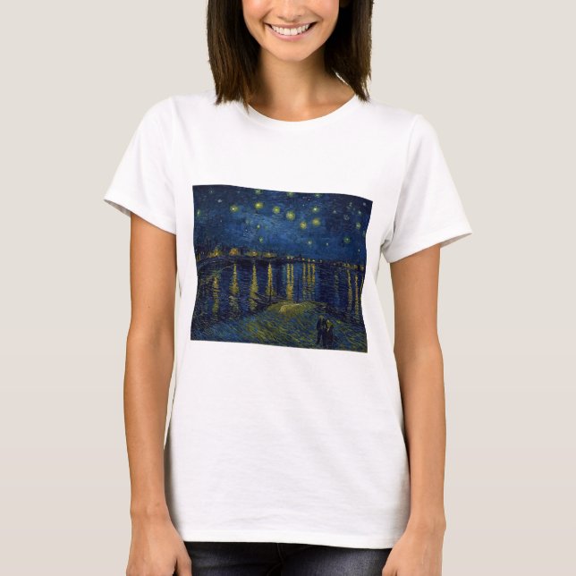 Starry Night, Vincent van Gogh T Shirt (Framsida)