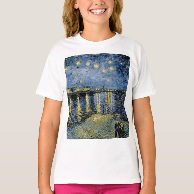 Starry Night Vincent van Gogh T Shirt (Framsida)