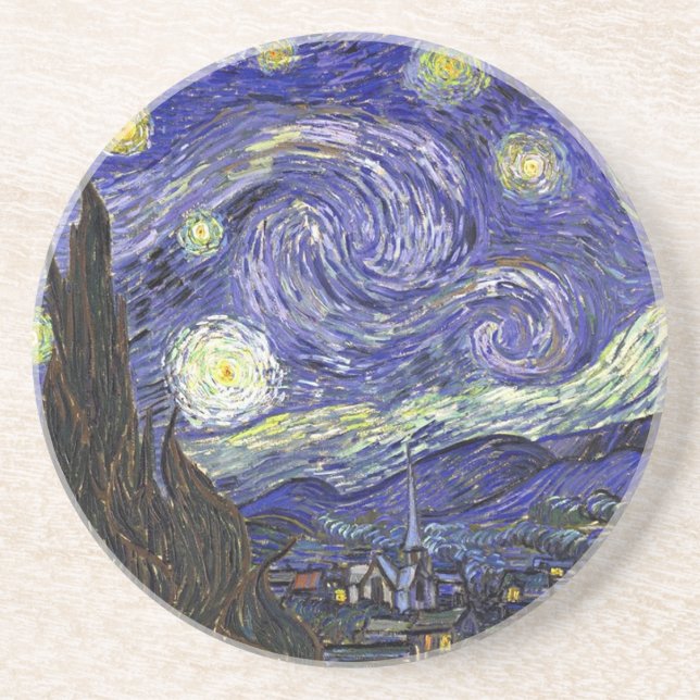 Starry Night, Vincent Van Gogh. Underlägg (Framsidan)