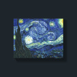 Starry Night Vincent van Gogh Vintage Painting Art Canvastryck<br><div class="desc">Vincent van Gogh (holländska, 1853-1890) Starry Night, 1889, Oil on canvas Unframed: 73 × 92 cm (28, 7 × 36, 2 tum) Denna tavla skildrar synen från det öster-vända fönstret på Van Goghs asylrum på Saint-Rémy-de-Provence, tillade, tillade en idealiserad by. Det har funnits i den permanenta samlingen av Modern Art-museet...</div>