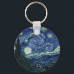Starry Night Vincent van Gogh Vintage Painting Art Nyckelring<br><div class="desc">Vincent van Gogh (holländska, 1853-1890) Starry Night, 1889, Oil on canvas Unframed: 73 × 92 cm (28, 7 × 36, 2 tum) Denna tavla skildrar synen från det öster-vända fönstret på Van Goghs asylrum på Saint-Rémy-de-Provence, tillade, tillade en idealiserad by. Det har funnits i den permanenta samlingen av Modern Art-museet...</div>