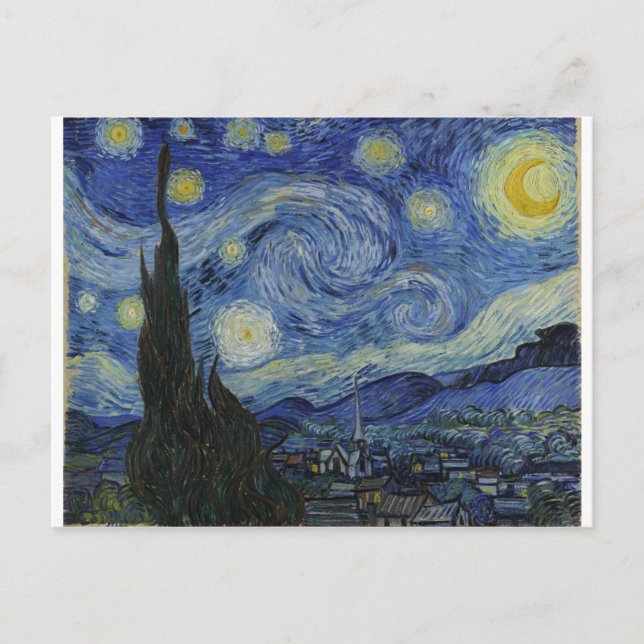 Starry Night - Vincent Van Gogh Vykort (Framsida)