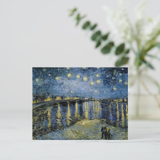 Starry Night Vincent van Gogh Vykort (Stående Fram)
