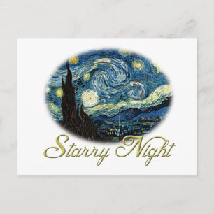 Starry Night, Vincent Van Gogh. Vykort