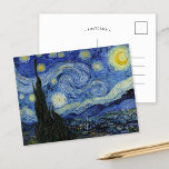 Starry Night | Vincent van Gogh Vykort<br><div class="desc">Starry Night (1889) av den nederländska konstnären Vincent Van Gogh. Originalteckningen är en olja på en arbetsyta som skildrar en energisk postimponerande nattbild himlar i moody skuggor av blått och gult. Använda verktygen för att lägga till anpassningsbar eller anpassa bilden.</div>