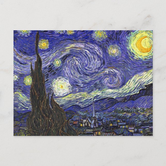 Starry Night, Vincent Van Gogh. Vykort (Framsida)