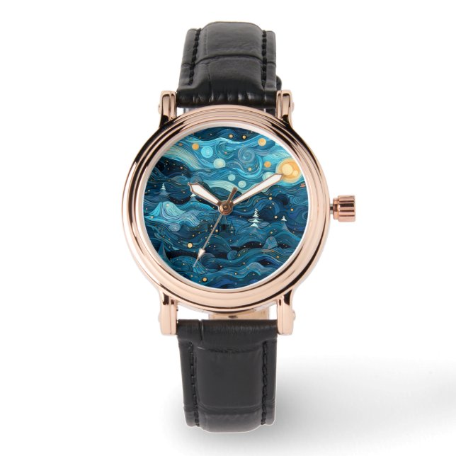 Starry Night Watch Armbandsur (Framsida)