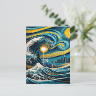 Starry Night Wave Vykort