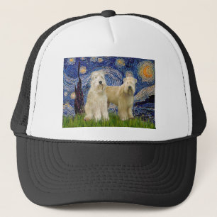 Starry Night - Wheaten Terriers (2) Truckerkeps