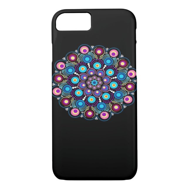 Starry Night Whimsigoth Dot Mandala Case-Mate iPhone Skal (Baksida)
