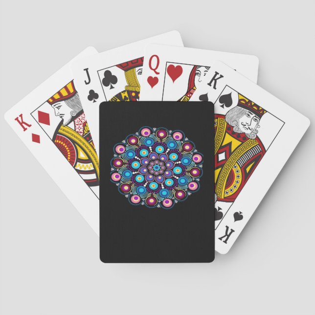 Starry Night Whimsigoth Dot Mandala Casinokort (Baksidan)