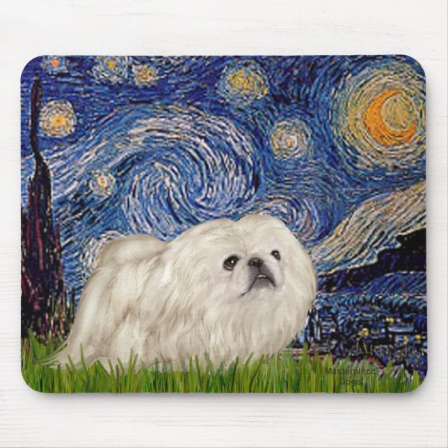 Starry Night - White Pekingese 4 Musmatta (Framsidan)
