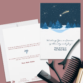Starry Night Winterscape Helgdag Card