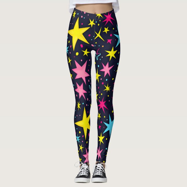 Starry Night Women's Mode Leggings (Framsida)