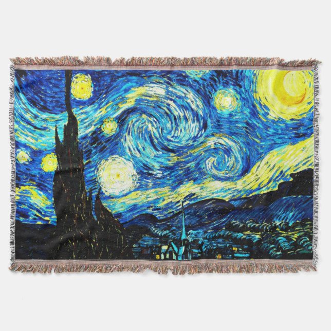 Starry Night, World berömd-tavla av Van Gogh Filt (Framsidan)