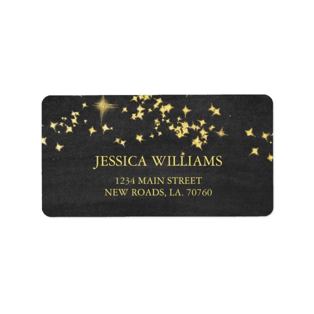 Starry Nights-mejseletiketter Adressetikett (Framsidan)
