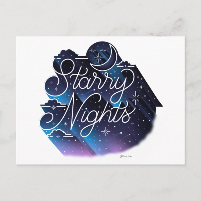 Starry Nights/Postcard Helg Vykort (Framsida)