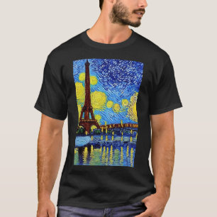Starry Paris Night T Shirt