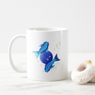 Starry Pisces Neptune Zodiac Kaffemugg