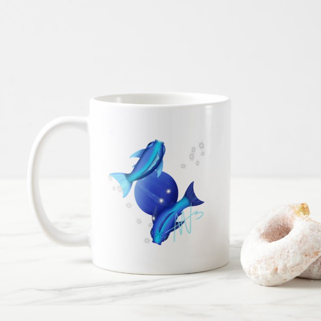 Starry Pisces Neptune Zodiac Kaffemugg (Med munk)