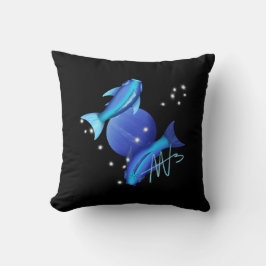 Starry Pisces Neptune Zodiac Kudde