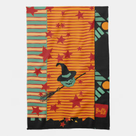 Starry Ride with Green Jack Tea Towel Kökshandduk