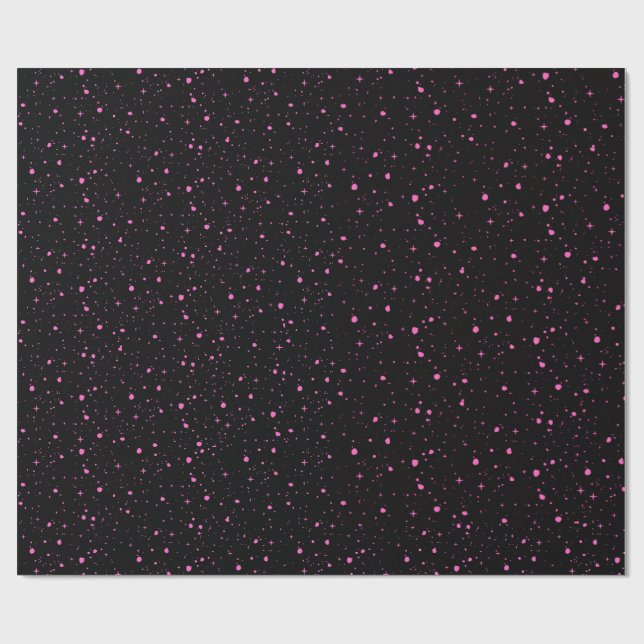 Starry Rosa Night Presentpapper (Platt)