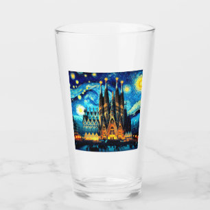 Starry Sagrada Familia Barcelona Glaskopp