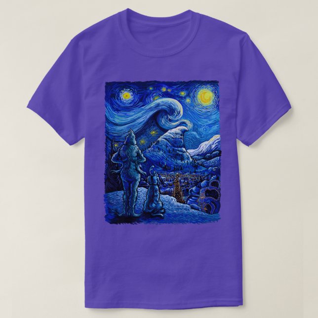 Starry snö flake t shirt (Design framsida)