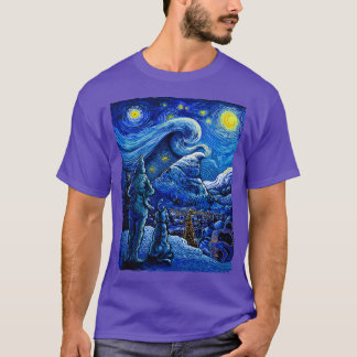 Starry snö flake t shirt