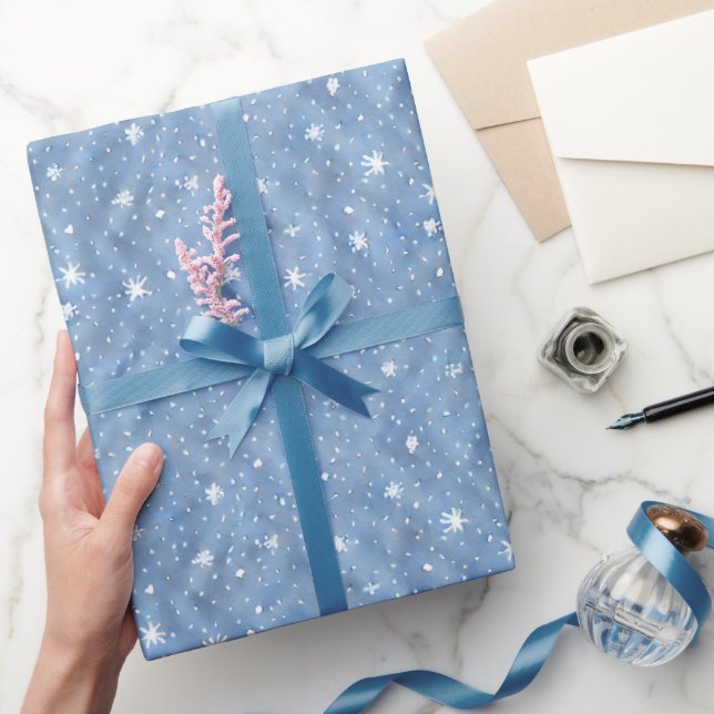 Starry Snowflake Serenity Winter Wrapping Papper Presentpapper (Gifting)