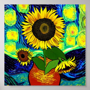 Starry Solros Night Poster