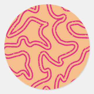 Starry Squiggly Linjer Runt Klistermärke