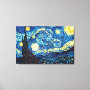 Starry Starry natt vid Vincent Van Gogh Canvastryck