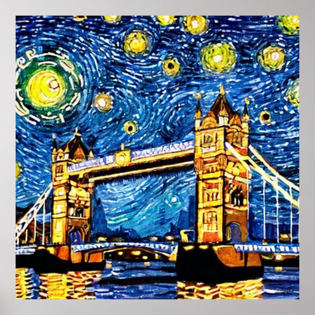 Starry Starry Night London England Poster (Framsidan)