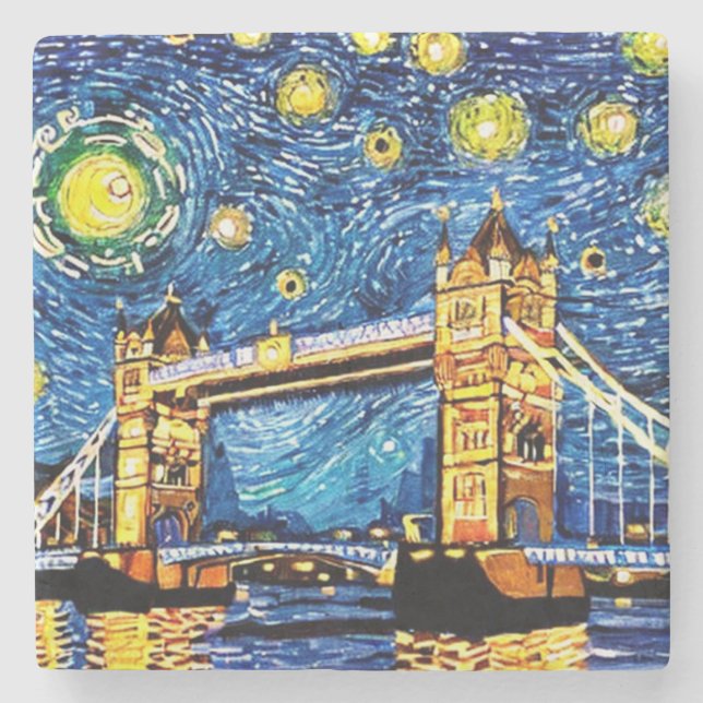 Starry Starry Night London England Stenunderlägg (Framsidan)