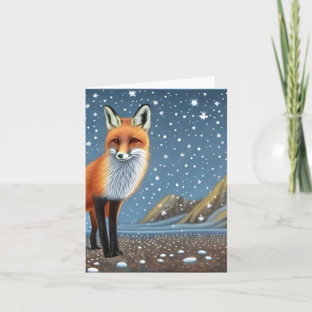 Starry Starry Night Storybook Fox Kort (Framsida)