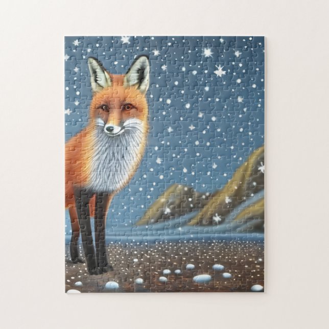 Starry Starry Night Storybook Fox Pussel (Vertikal)
