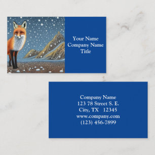 Starry Starry Night Storybook Fox Visitkort