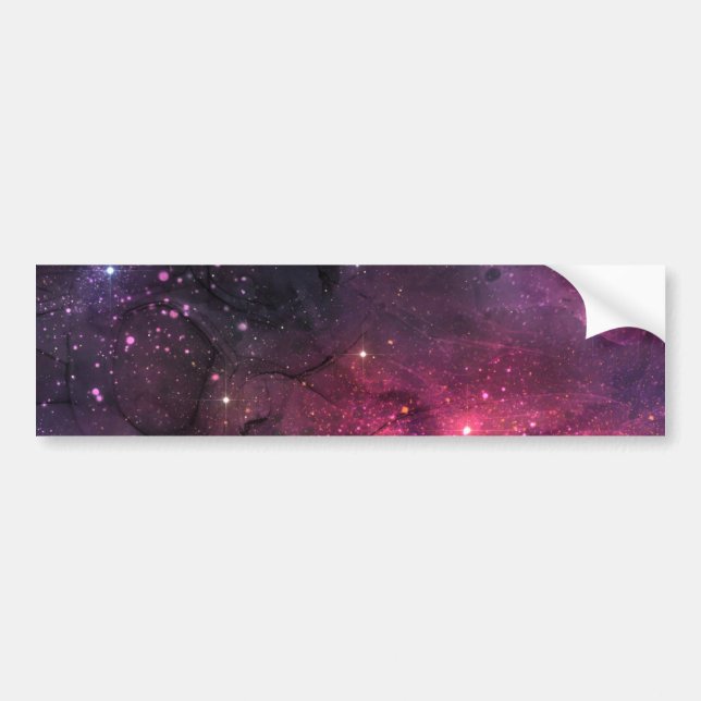 Starry Stars Rymden Galaxy Planeten Mönster Bildekal (Framsidan)