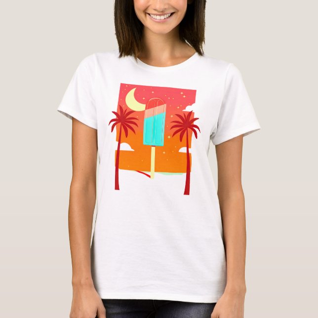 Starry Summer Handflatan Ice Oasis T Shirt (Framsida)