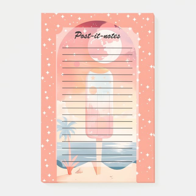 Starry Summer Tropical Night Post-it Block (Framsida)