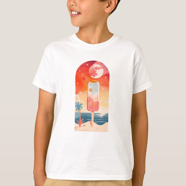 Starry Summer Tropical Night T Shirt (Framsida)