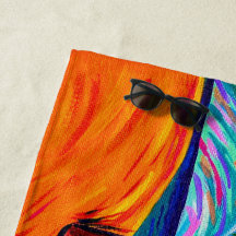 Starry Sunset Beach Towel by Florida Girl