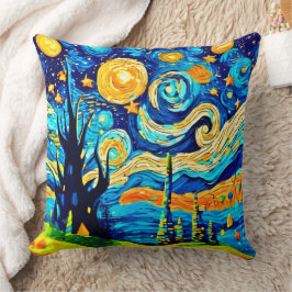 Starry Surrealism Inspired Artwork Kudde